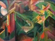 Deer in a Monastery Garden (mk34) Franz Marc